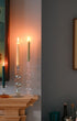 Ombo Green Glass Candle Holder Candlestick Issy Granger Fireplace 