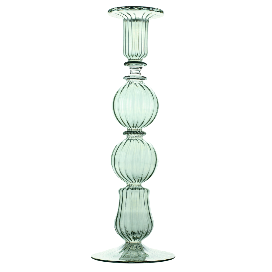 Ombo Green Glass Candle Holder Candlestick Issy Granger 