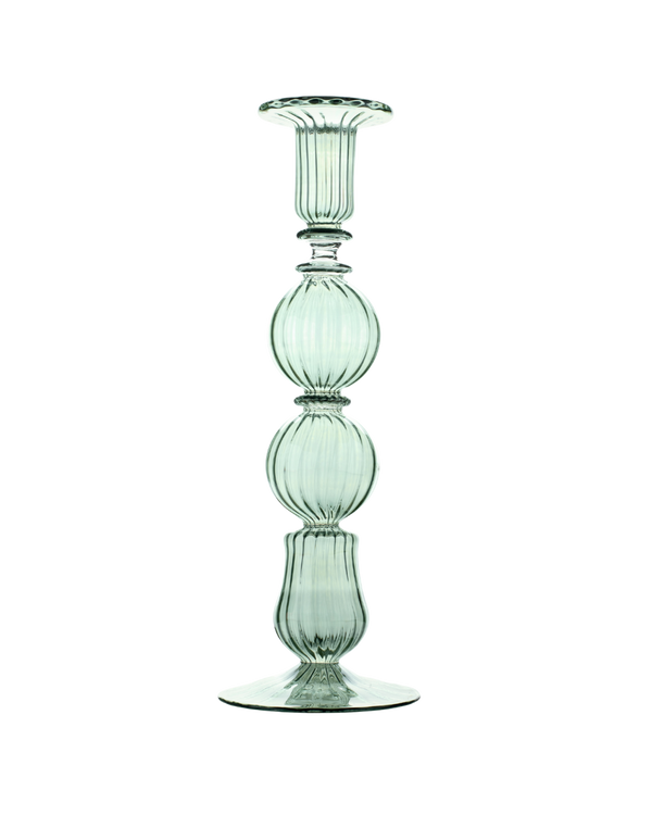 Ombo Green Glass Candle Holder Candlestick Issy Granger 