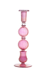 Ombo Glass Candle Holder Pink Candlestick Issy Granger