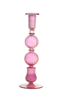 Ombo Glass Candle Holder Pink Candlestick Issy Granger