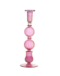 Ombo Glass Candle Holder Pink Candlestick Issy Granger