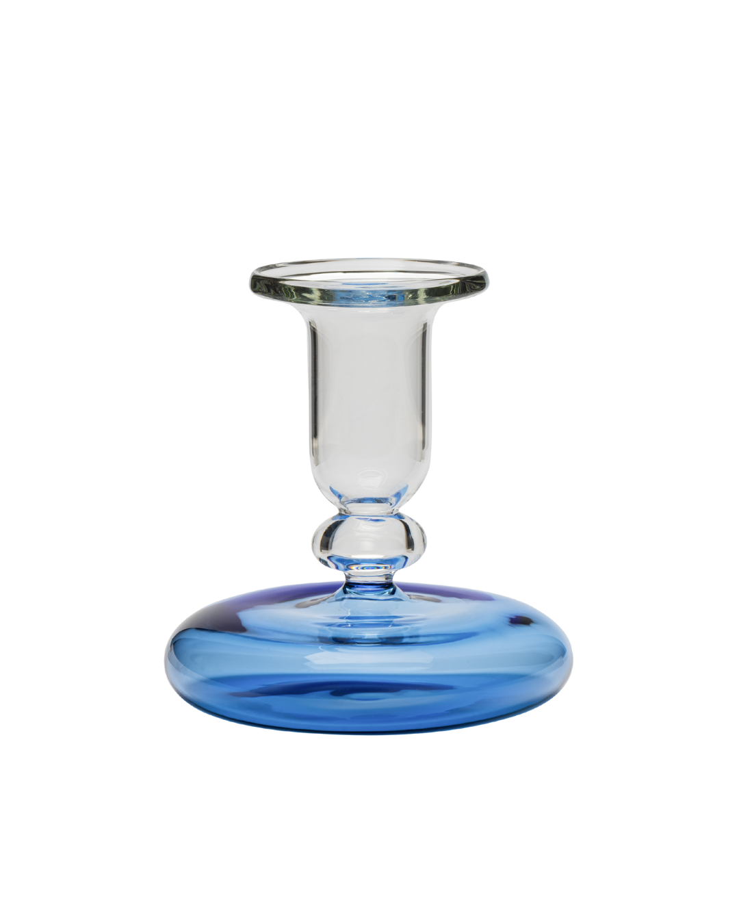 Pebble Glass Candle Holder Blue Issy Granger 