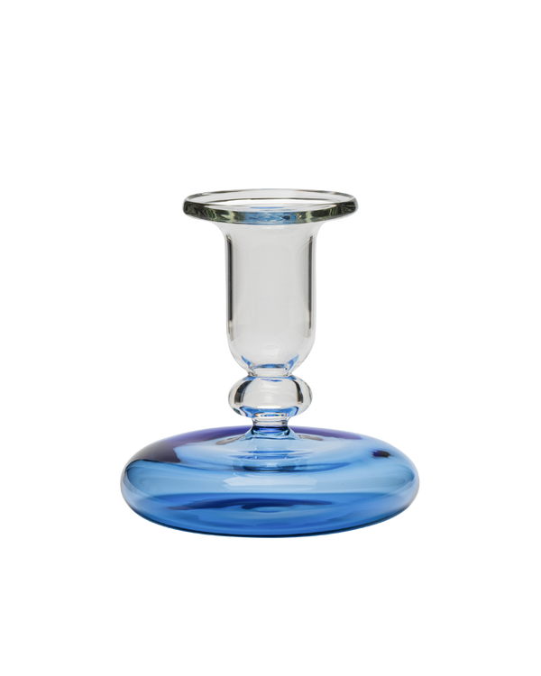 Pebble Glass Candle Holder Blue Issy Granger 