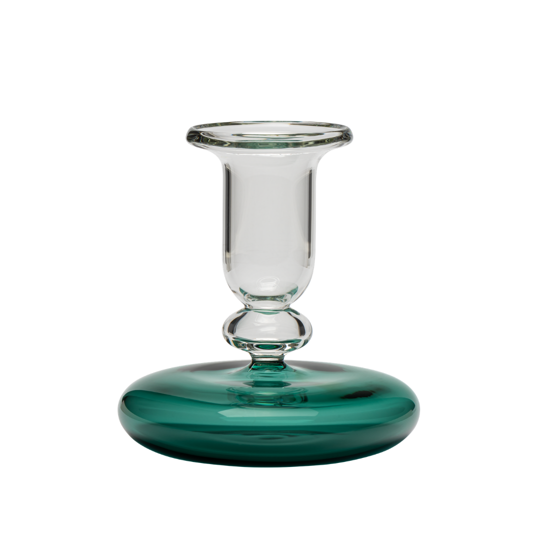Pebble Glass Candle Holder Teal Issy Granger 