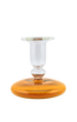 Pebble Glass Candle Holder Candlestick Amber Issy Granger 