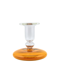 Pebble Glass Candle Holder Candlestick Amber Issy Granger 