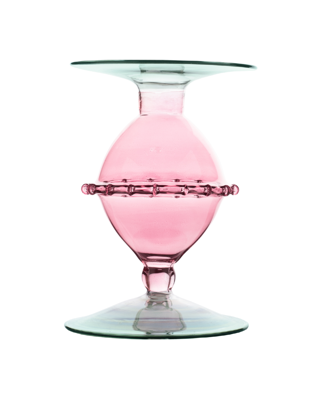 Pharaoh Glass Candlestick - Pink