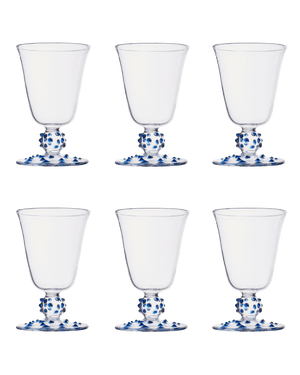 Pom Wine Glass Blue Set of Six - Issy Granger