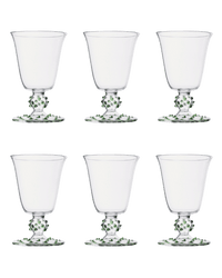 Green Pom Wine Glass Set of Six Issy Granger 