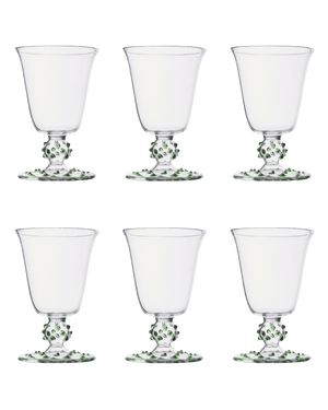 Green Pom Wine Glass Set of Six Issy Granger 