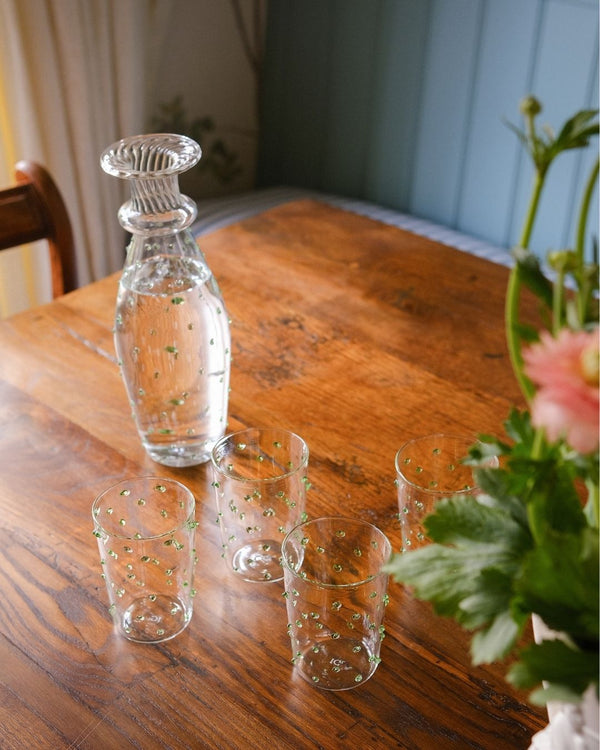 Green Pom Tumbler - Set of Four