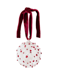 Pom Glass Bauble - Red