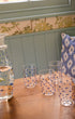Pom glass Water Tumbler Set of Four Blue Issy Granger Blue Pom Water Carafe 