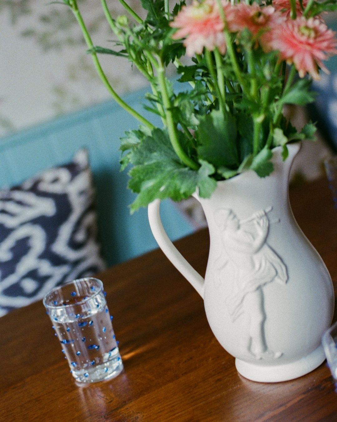 Pom glass Water Tumbler Blue Issy Granger 