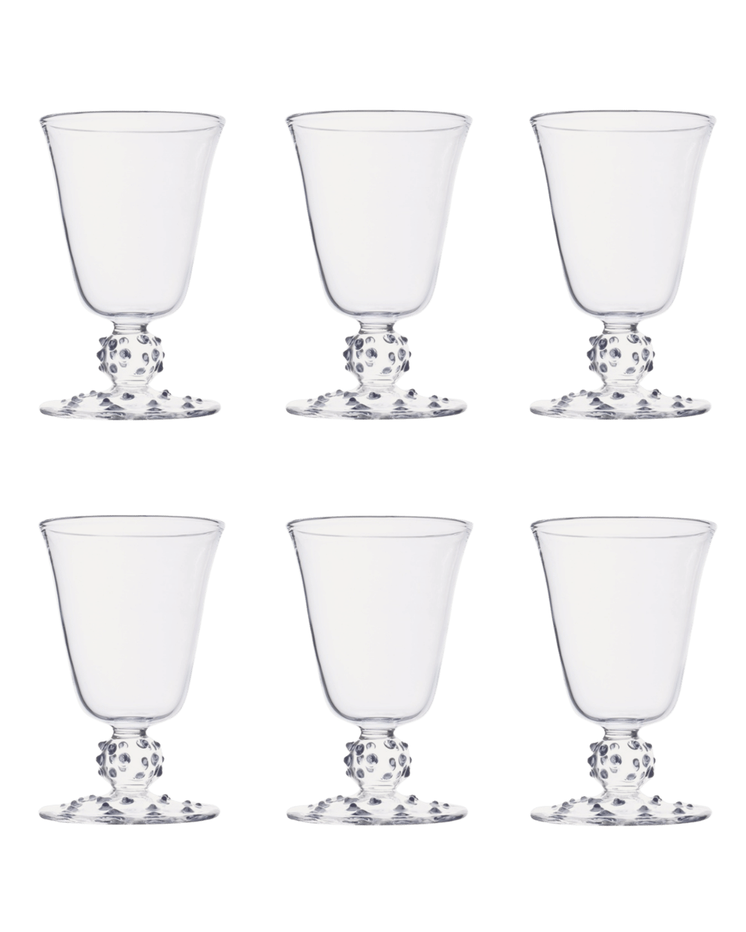 Clear Pom Wine Glass Set of Six Issy Granger 