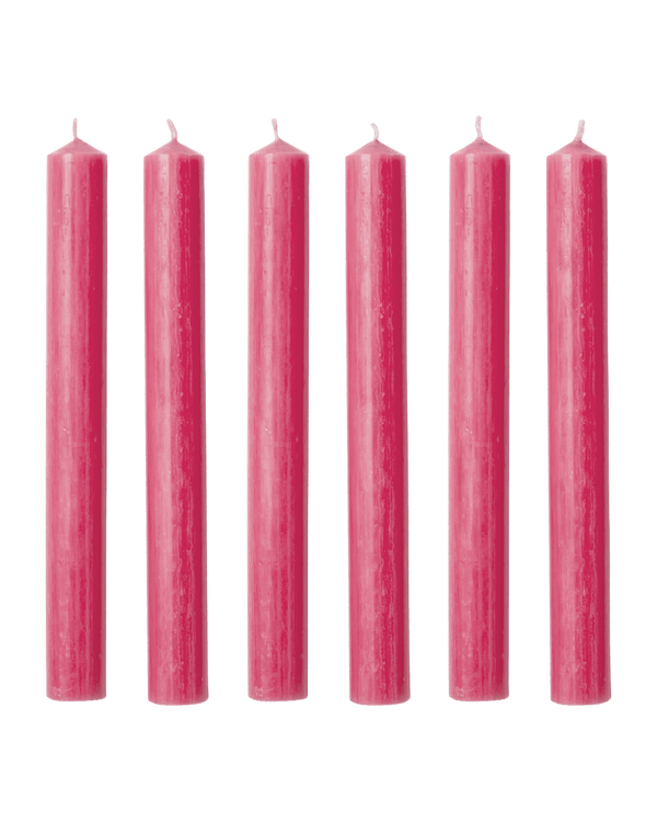 Raspberry Pink Wax Dinner Candles Issy Granger 