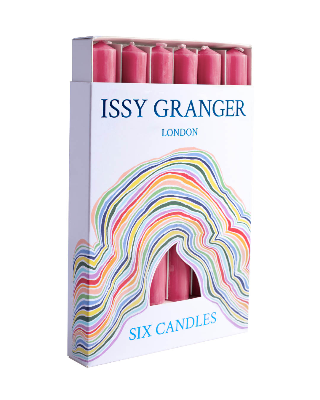 Raspberry Pink Wax Dinner Candles Issy Granger 