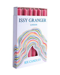 Raspberry Pink Wax Dinner Candles Issy Granger 