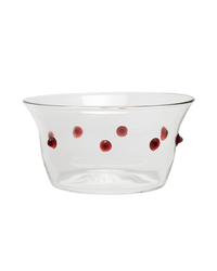 Red Pom Glass Bowl Issy Granger Snacks Bowl Pudding Bowl Olive Bowl 