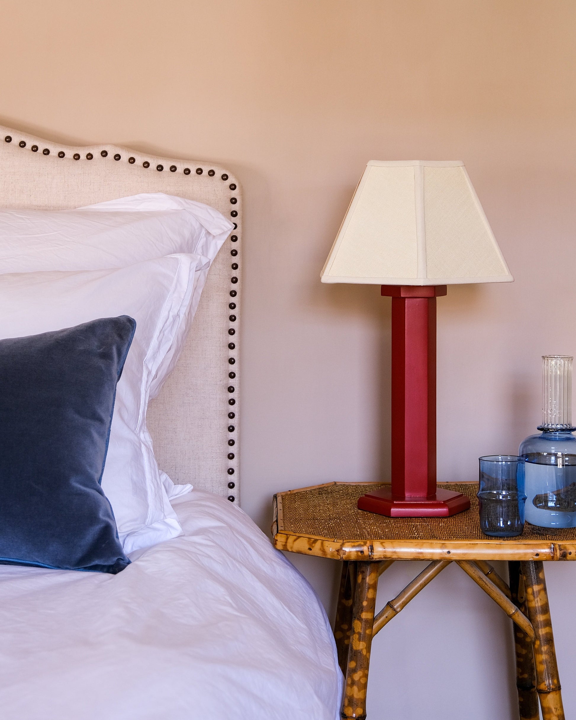 Ruby Red Bedside Hexagon Lamp Issy Granger 2