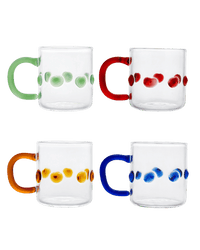Set of Four 4oz Handblown Glass Espresso Cups -Issy Granger