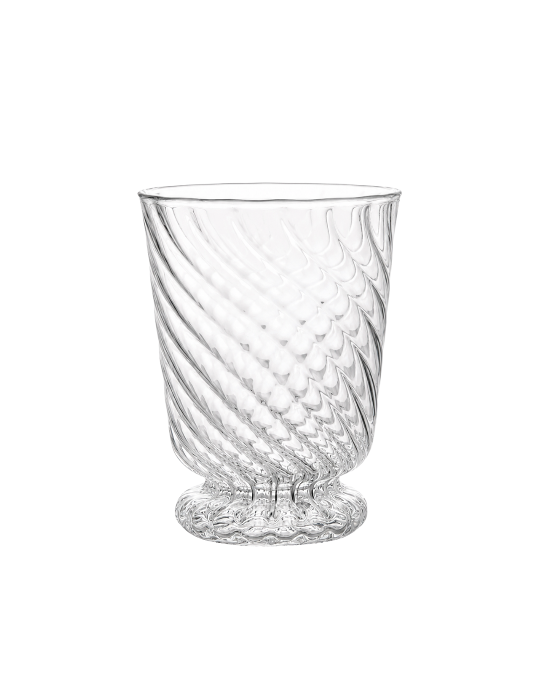 Spiral Clear Glass Tumbler - Issy Granger Water Glass