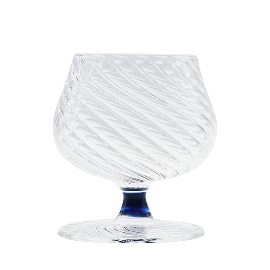 Spiral Brandy Glass Blue Issy Granger Cocktail Glass 