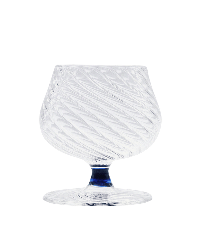 Spiral Brandy Glass Blue Issy Granger Cocktail Glass 