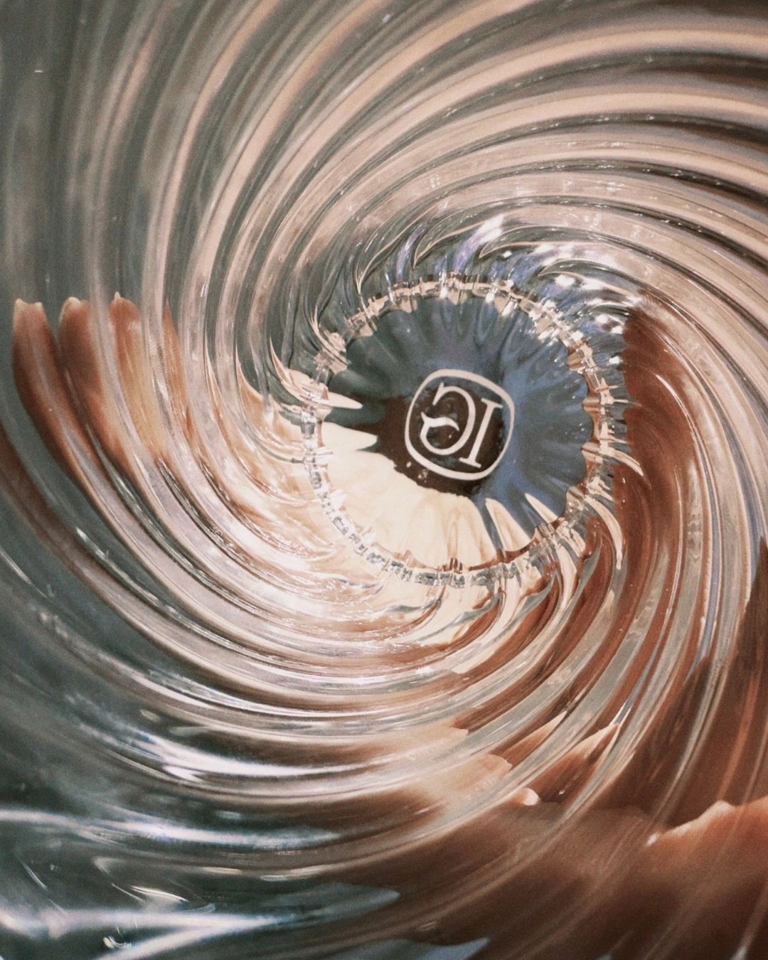 Glass Spiral Water Glass Tumbler 