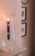 Star Etched Glass Hurricane Lantern Issy Granger for Wax Dinner Candles 