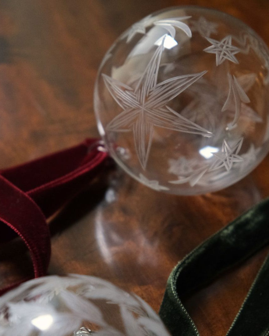 Star Etched Glass Bauble Issy Granger 