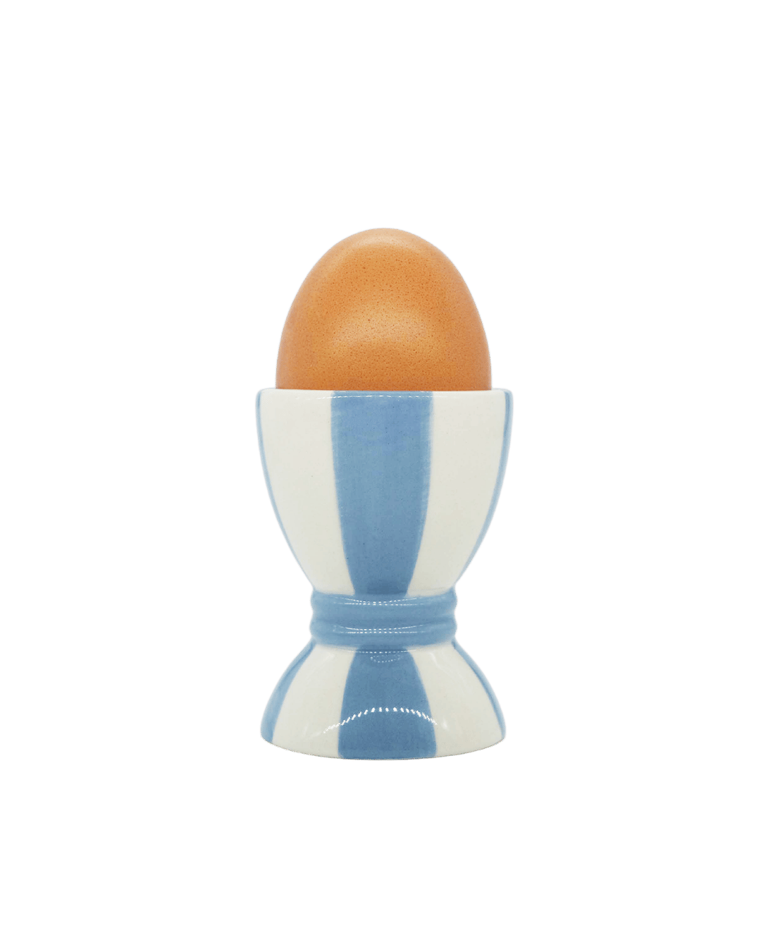 Striped Ceramic Egg Cup Blue and White Stripes Issy Granger 
