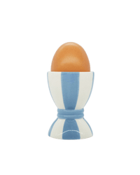 Striped Ceramic Egg Cup Blue and White Stripes Issy Granger 