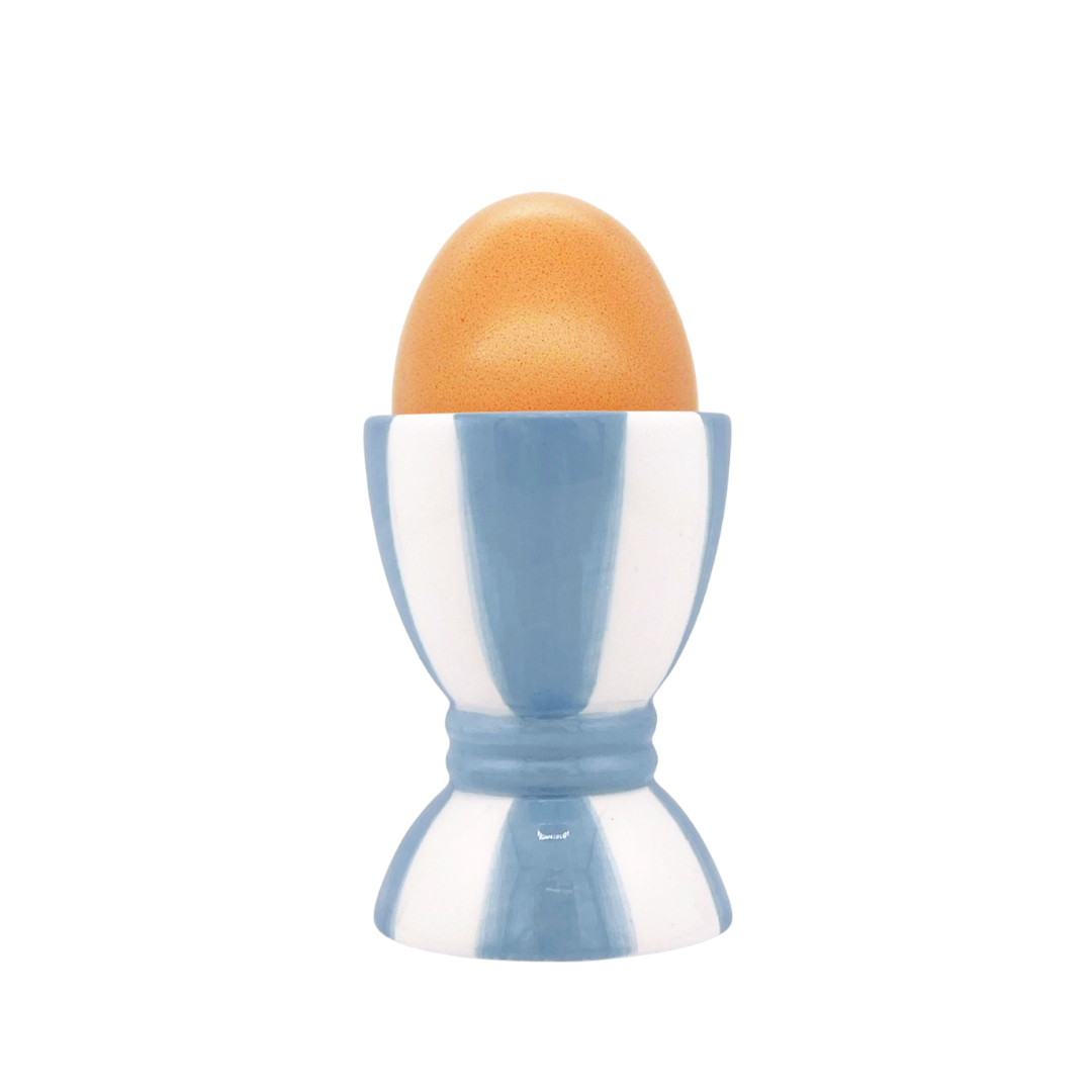 Striped Egg Cup - Petrol Blue