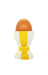 Striped Ceramic Egg Cup Yellow and White Striped Issy Granger 