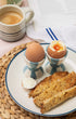 Ceramic Striped Egg Cup - Blue and White Stripes Issy Granger 