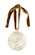 Swirl Glass Bauble - Gold