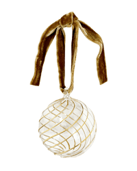 Swirl Glass Bauble - Gold