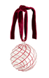 Swirl Glass Bauble - Red