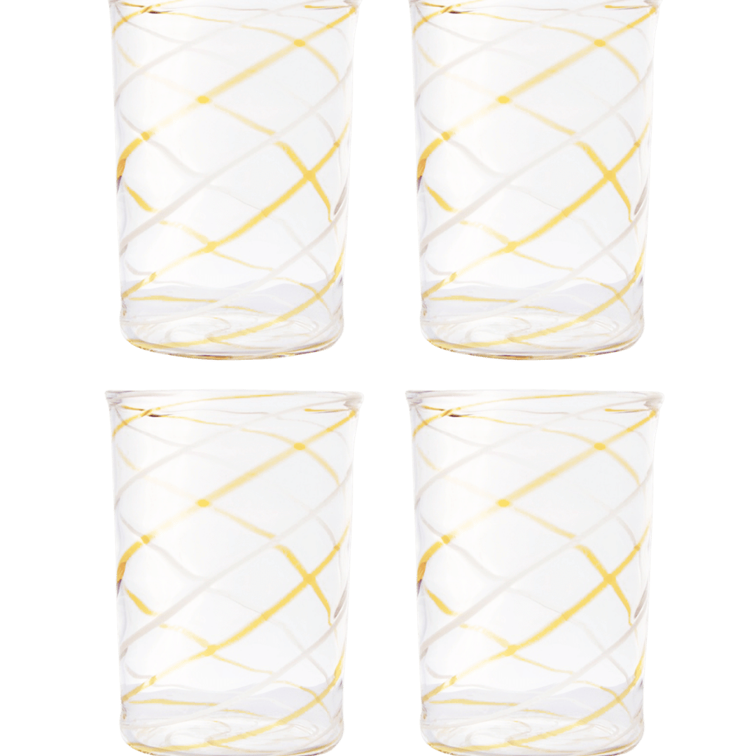Amber Swirl Water Tumbler Set of Four 