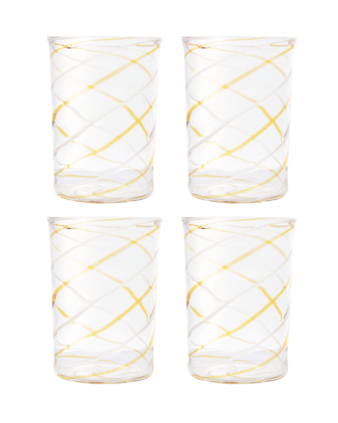 Amber Swirl Water Tumbler Set of Four 