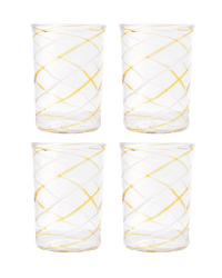 Amber Swirl Water Tumbler Set of Four 