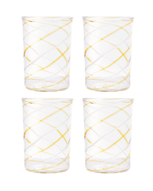 Amber Swirl Water Tumbler Set of Four 