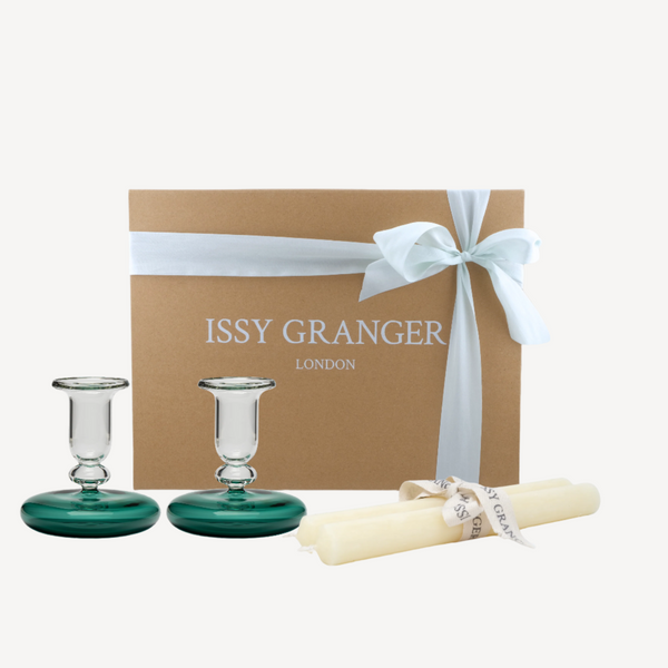Teal Candlestick Gift Set Wedding Gift Housewarming gift