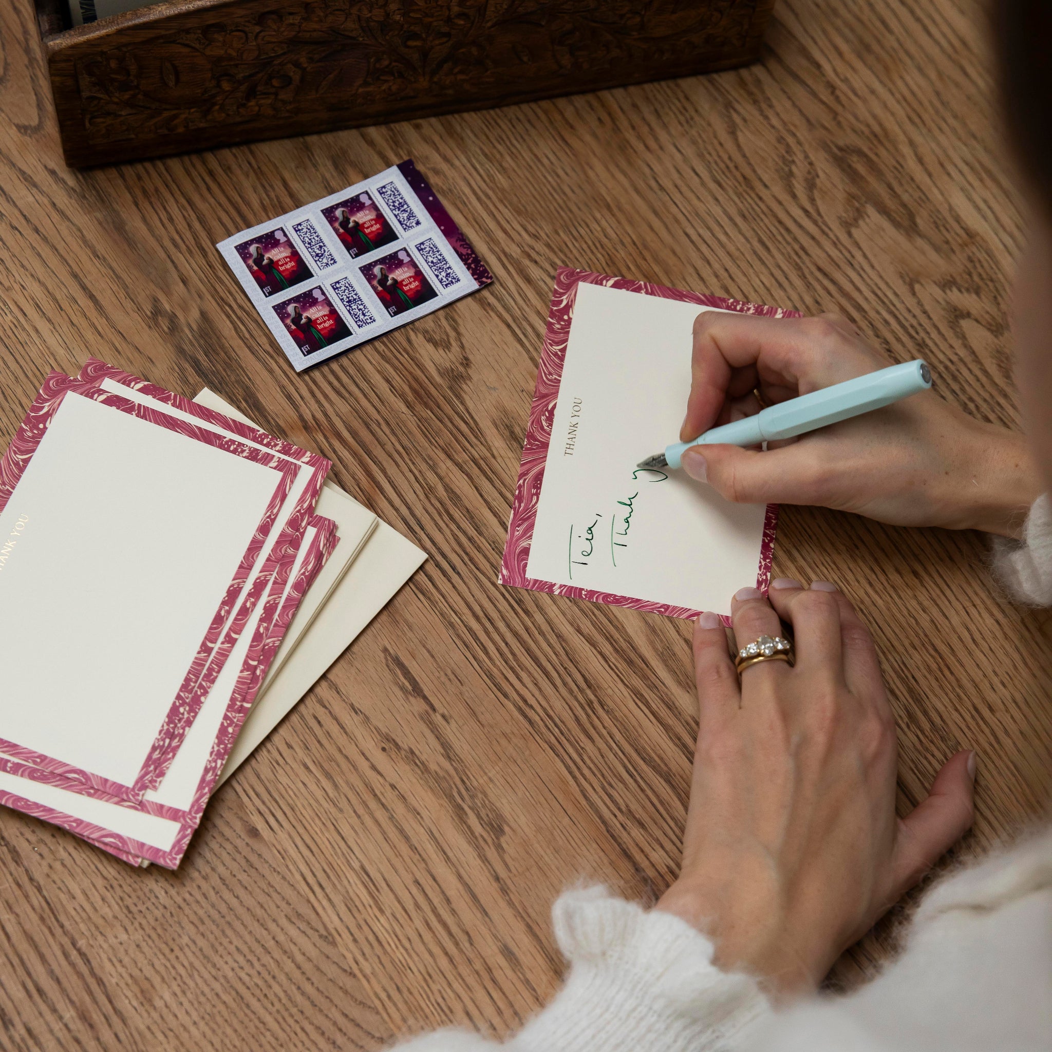 Thank You Notecards - Set of Ten - Carragheen Claret 2
