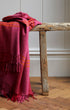 The Keats Merino Lambswool Throw Blanket Yellow and White Stripes Issy Granger 