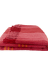The Marlowe Merino Lambswool Throw Blanket Pink Red and Orange Stripes Issy Granger 
