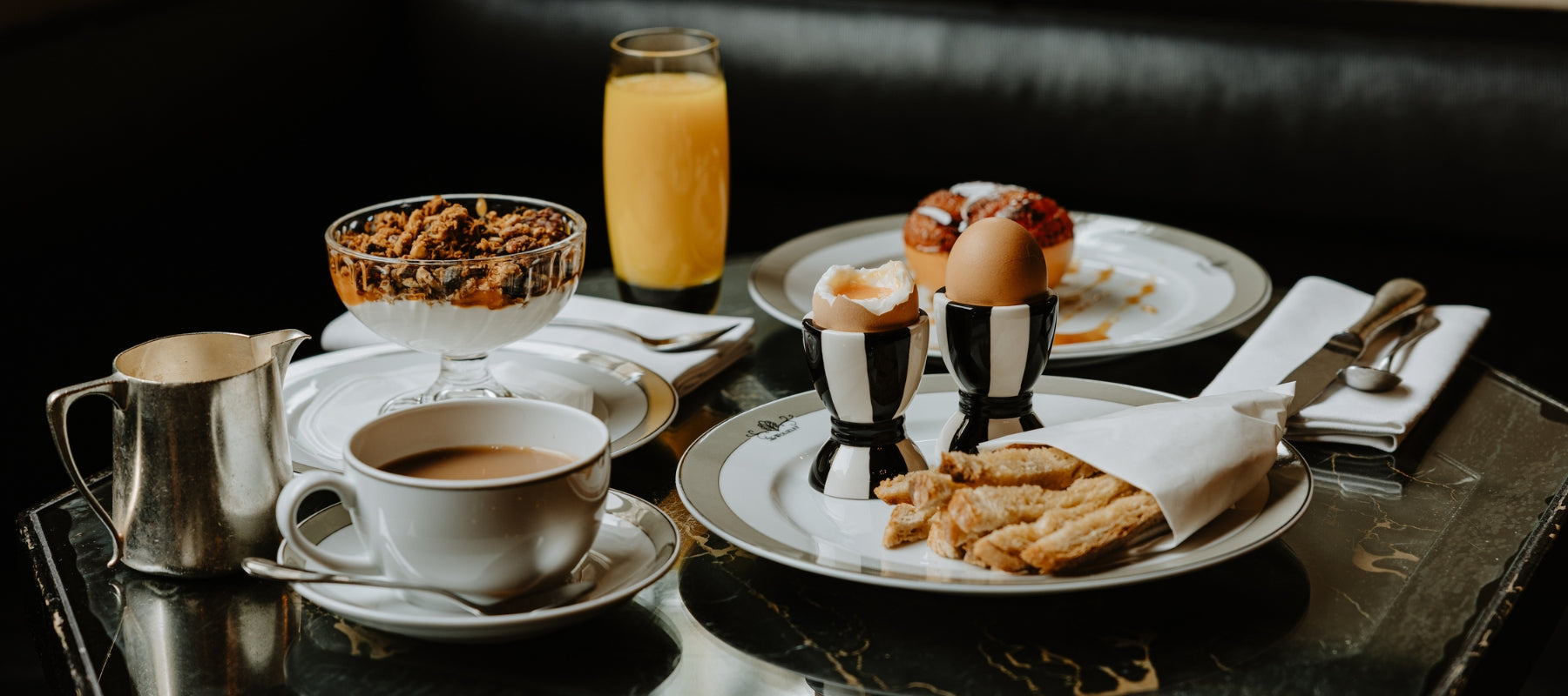 The Wolseley Breakfast Striped Egg Cup