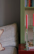 Thebes Green Glass Candle Holder Candlestick Issy Granger Pink Wax Dinner Candle 